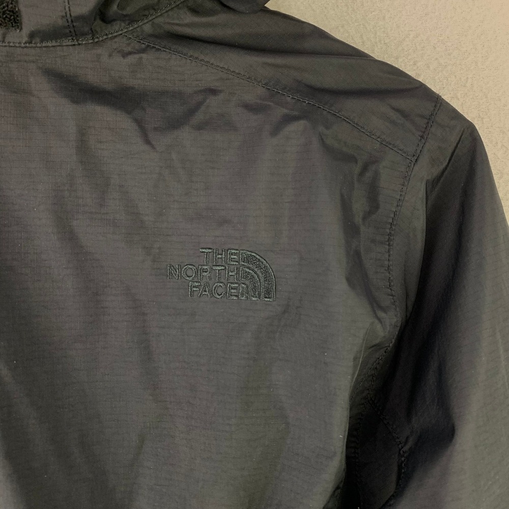 The North Face HyVent Rain Jacket Womens L Black Hooded Windbreaker Waterproof - Picture 4 of 10